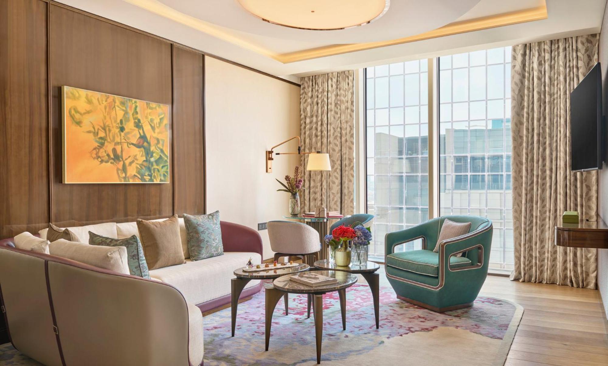 Mandarin Oriental Al Faisaliah, Riaad Buitenkant foto A living room at the hotel